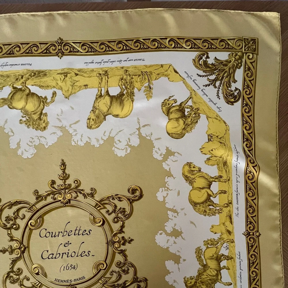Hermes Vintage 90cm Scarf - Courbettes et Cabrioles - Picture 5 of 10